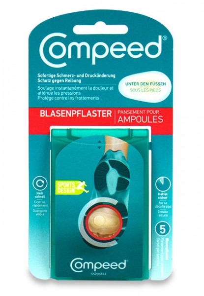 Compeed Pansement pour ampoules sur les plantes des pieds, p.à 5 pces