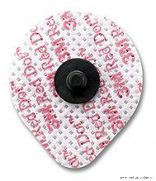 3M Electrodes Red Dot 2268 Soft Cloth pédiatriques rond 32mm en Sontara avec bouton à pression, pr ECG / Monitoring enfants et bébés p.à 20x3 pces