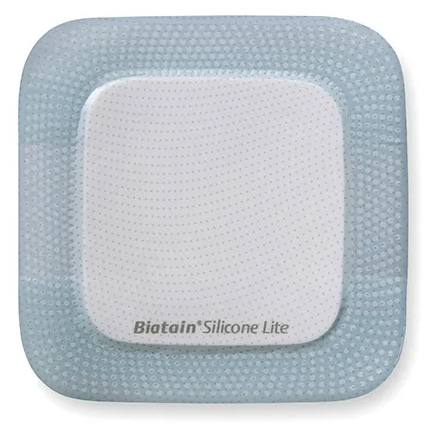 Biatain Silicone Lite Schaumverband mit Silikon- haftung 10x10cm P.à 10