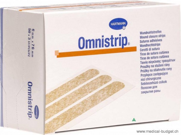 Omnistrip Suture cutanée adhésive stérile chair 12x101mm 50 sachets à 6 pces