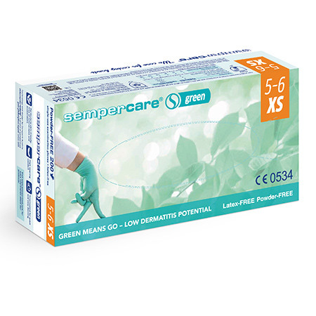 Sempercare green Gants en nitrile Gr.XS vert non poudré non stérile p.à 200