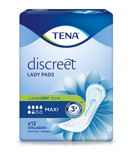 Tena Lady Discreet Maxi protections pour faiblesse vésicale modérée p.à 12
