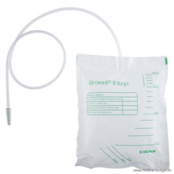 Urimed B`Bag Urinbeutel steril, 1,5 Liter mit 90cm Schlauch, Pack à 1
