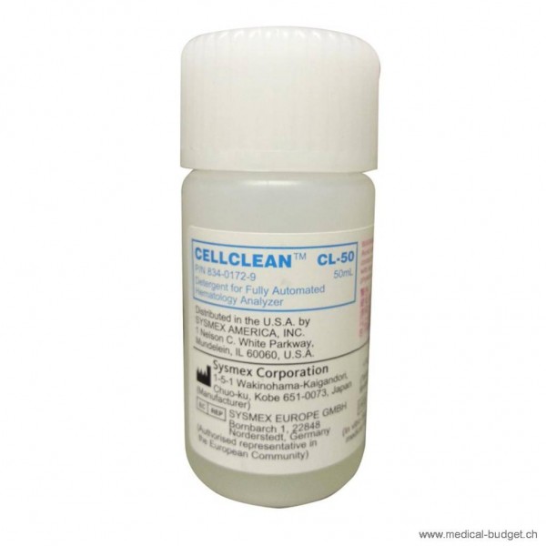 ellclean bouteille à 50ml pour Sysmex KX-21, PocH-100i ou XP-300