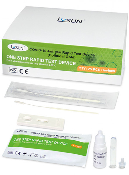 Lysun Covid-19 test rapide à l'antigène p.à 25