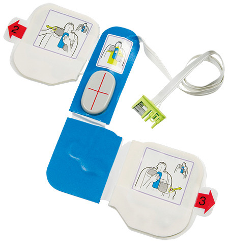 Electrode CPR-D-Padz préconnectée pour Adultes pour ZOLL AED Plus, AVEC capteur feedback RCP, kit d'urgence incl.
