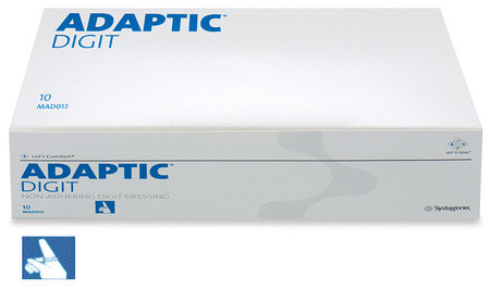 Adaptic Digit silicone pansement pour doigts et orteils large 2.8cm long non adhérent P.à 10