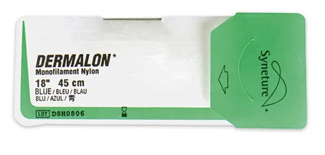 Dermalon blau P-13 5-0 45cm P.à 1 Dtz.