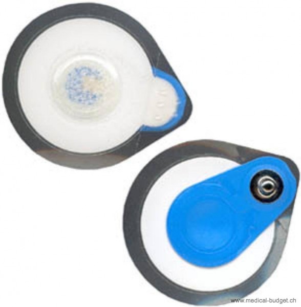 Ambu Blue Sensor Electrodes-ECG type R-00-S à bouton pression, support mousse Ø 48mm adhésive forte pour ECG d'effort, p.à 25