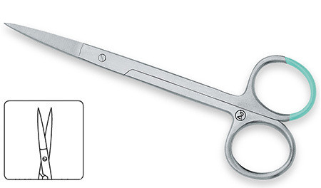 Peha-instrument Ciseaux à iris à usage unique droit 11,5cm métal stérile p.à 25