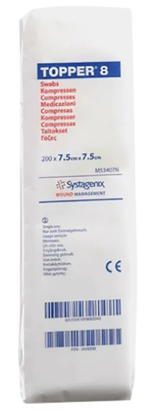 Topper 8 Vliesstoffkompressen 7.5x7.5cm unsteril P.à 200