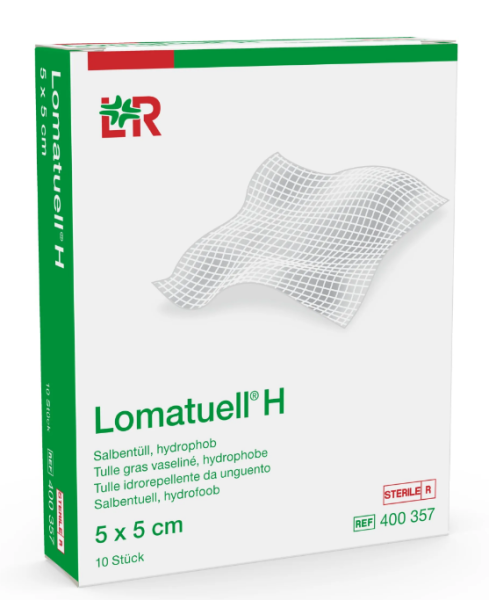 Lomatuell H Tulle à pommade 5x5cm stérile p.à 10