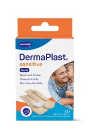 DermaPlast Sensitive Family pansement rapide 3 tailles assorties beige p.à 32