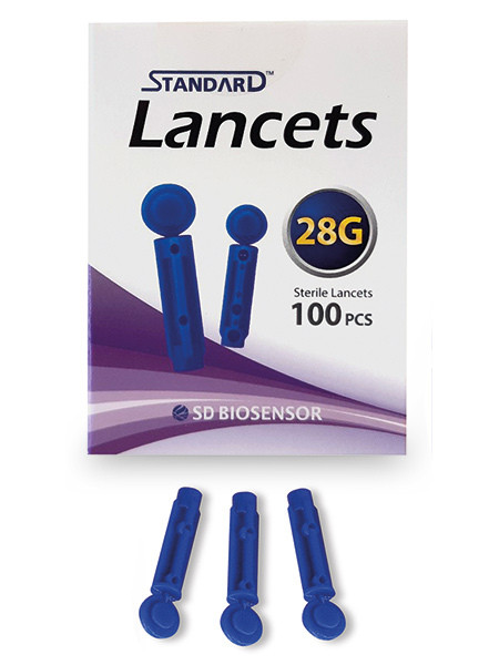 STANDARD GlucoNavii lancettes 28G stérile p.à 100