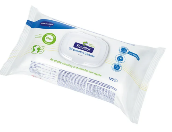 Bacillol 30 Sensitive Tissues green Desinfektionstücher 17x20cm für Flächen und Inventar Flowpack P.à 120