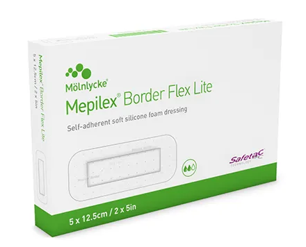 Mepilex Border Flex Lite Wundverband 5x12.5cm Wundkissen 2.5x8.5cm steril einzeln verpackt P.à 5