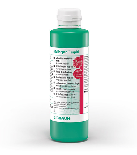 Meliseptol Rapid 250ml flacon rond gicleur pour la désinfection des surfaces (prix taxe COV incl.)