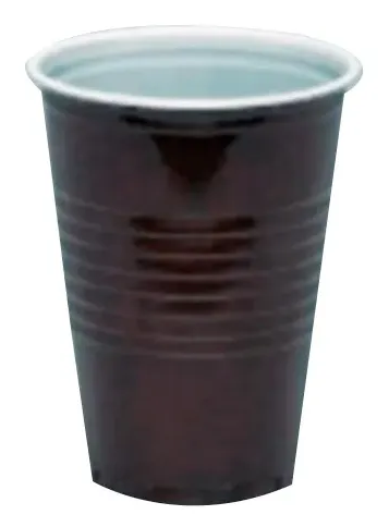 Trinkbecher 180ml braun-weiss aus PS P.à 100