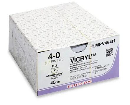 Vicryl ungefärbt FS-2 4-0 45cm P.à 3 Dtz.