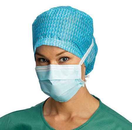 Barrier OP-Masken Standard blau Typ II mit Bindebänder antiallergisch P.à 60