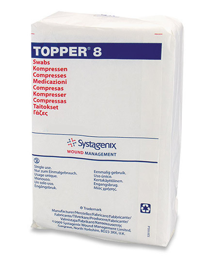 Topper 8 Compresse en non-tissé 7,5x7,5cm non stérile p.à 200