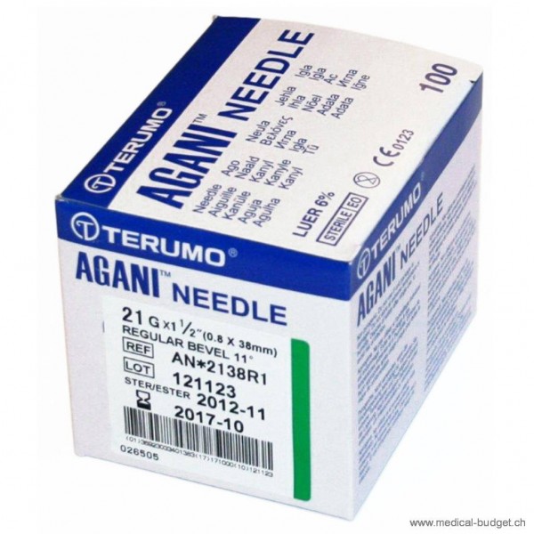 Terumo-Kanülen Agani AN*2516R1 25G 0.50x16mm orange P.à 100