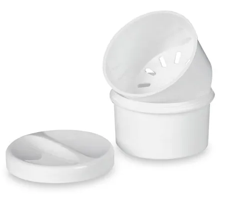 Zahnprothesen-Dose weiss bruchsicher autoklavier- bar bis 130°C