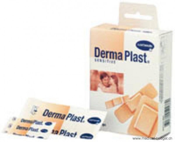 DermaPlast Sensitive Family Strips Pansement rapide en non-tissé chair, 3 grandeurs assortis p.à 32
