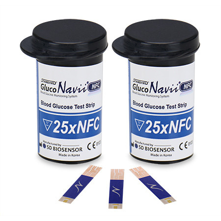 STANDARD GlucoNavii NFC Blutzucker Teststreifen P.à 2x25