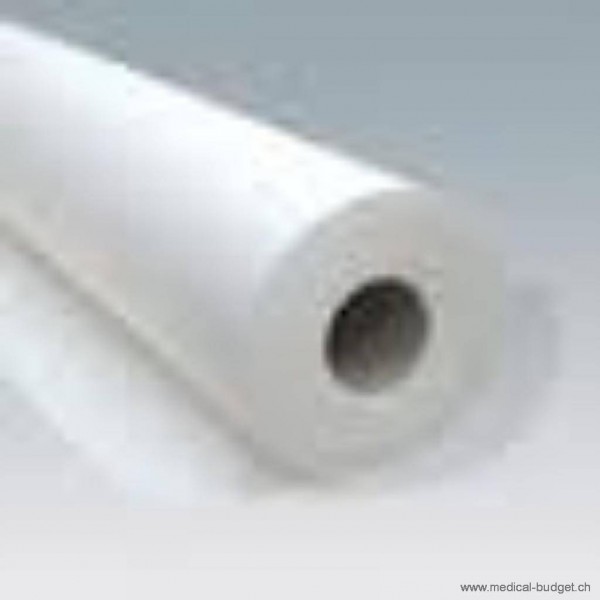 Papier-lit crêpe Fripa-med classic-line 50cmx50m 1 couche 100% cellulose blanc p.à 9 rlx (blanchie sans chlore)