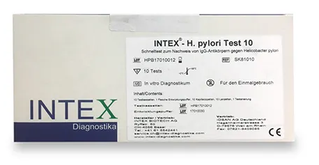 INTEX Helicobacter pylori Test P.à 10 (Serum, Plasma oder Vollblut)