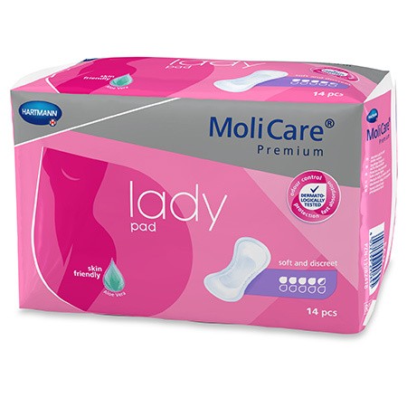 MoliCare Premium Lady Pad 4.5 Inkontinenz Einlagen Farbcode: gelb 914ml P.à 14