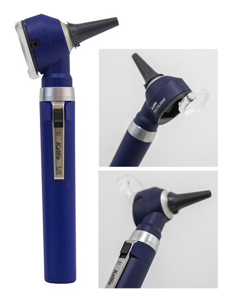 KaWe Piccolight F.O.LED 2,5V Otoskop Standard mit Griff und Tasche sky (dunkelblau)