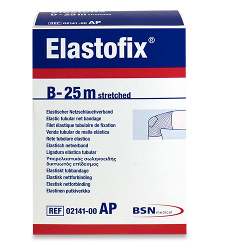 Elastofix Gr.B Bandage tubulaire en filet élast. blanc, 1 rl de 25m, grandes extrémités et petites têtes