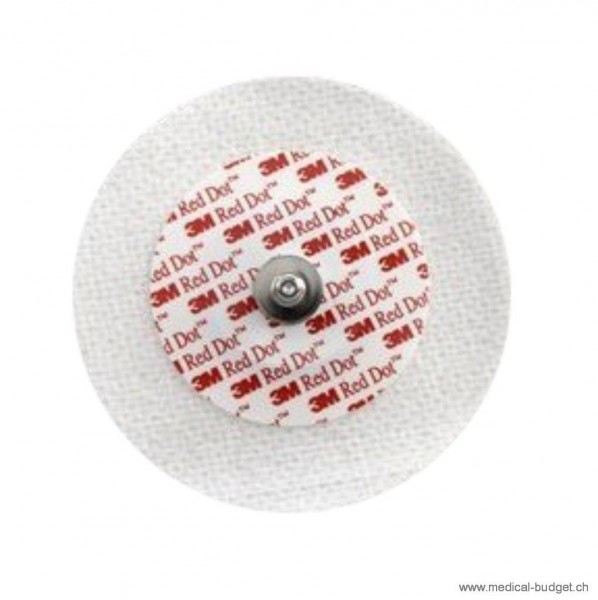 3M Red Dot Überwachungs EKG-Elektrode ø 60mm Sontara Druckknopf 2238 P.à 50