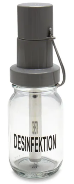 Tupferbefeuchter Oertli mit Aufschrift Desinfektion 100 ml