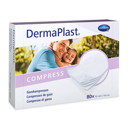 DermaPlast Gazekompresse 10x10cm sterilisiert P.à 80