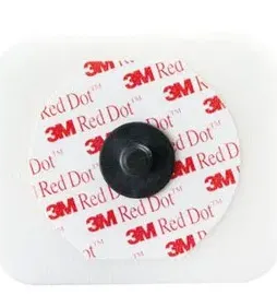 Red Dot Universal EKG-Elektrode 35x40mm Schaumstoff mit Druckknopf röntgentransparent und Hautvorbereitungspad P à 50