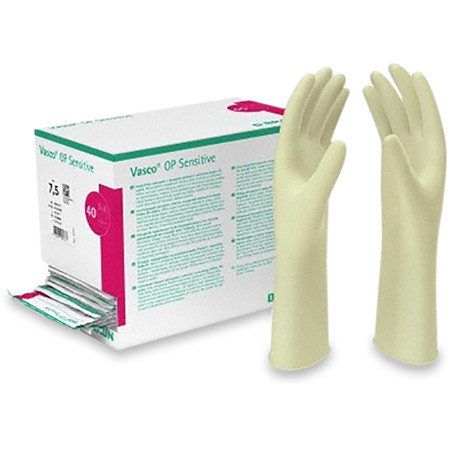 Vasco Sensitive Latex OP-Handschuhe Gr.8,5 puderfrei steril P.à 40 Paar