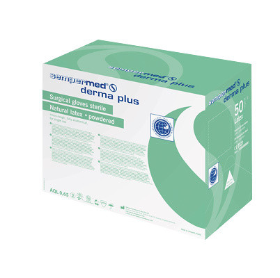 Sempermed Derma Plus Gr.7 Gants-OP en latex poudré stérile p.à 50 paires