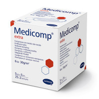 Medicomp Extra Compresse en non-tissé 5x5cm 6 plis stérile p.à 25x2 Medicomp Extra Compresse en non-tissé 5x5cm 6 plis stérile p.à 25x2