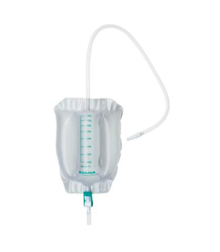 Urimed Tribag Plus Urin-Beinbeutel 800ml Schlauch 20cm Ablassventil steril P.à 10