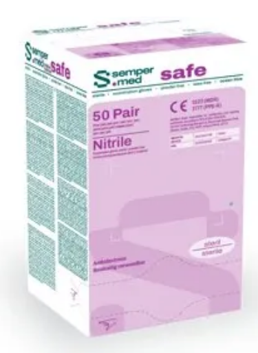 Sempermed Safe Nitril U-Handschuhe Gr.M puderfrei steril P.à 100