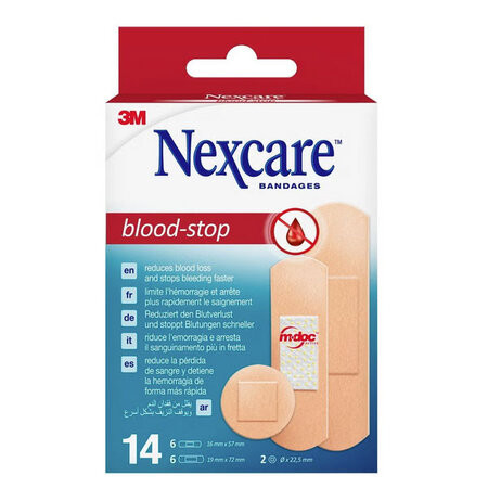 Nexcare Blood Stop blutstillende Pflaster assortiert P.à 14