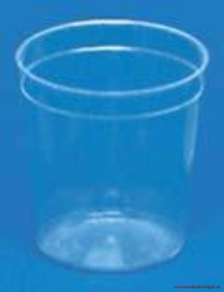 Gobelets à urine transparents 180ml, p.à 40 pces