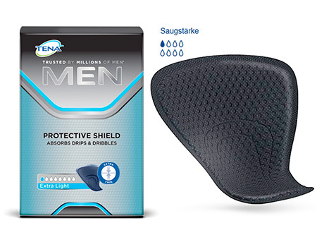 Tena for Men Protective Shield Extra Light schwarz P.à 14