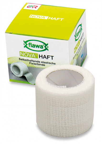 Nova Haft selbsthaftende elastische Binde kohäsiv 1,5cmx4m weiss P.à 3