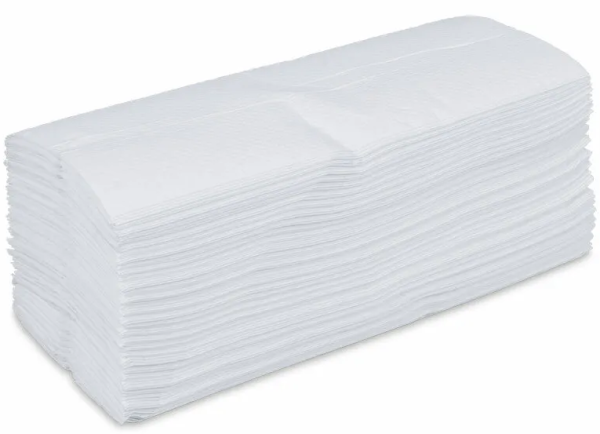 Falthandtuch C-Falz 23x33cm 2-lagig 100% Zellstoff hochweiss P.à 3072 (24x128)