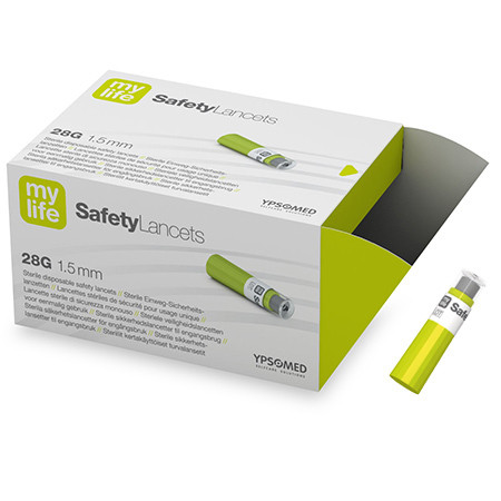 mylife SafetyLancets 28G prof. piqûre 1,5mm Lancettes de sécurité stériles, p.à 200