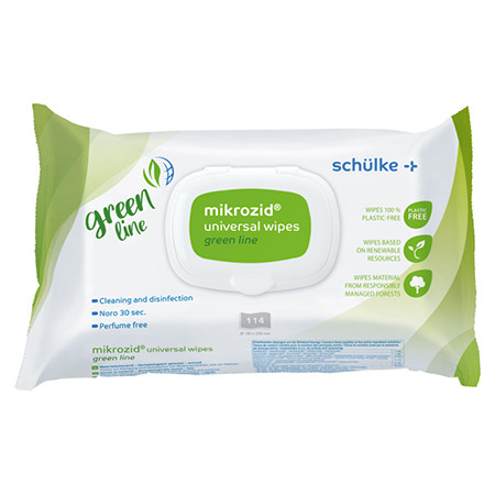 Mikrozid universal wipes green line Softpack désinfectant pour surfaces p.à 114 lingettes (prix Taxe-COV incl.)